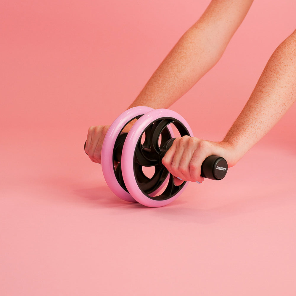 Pink To Make You Wink Ab Wheel Core Workout Fitness Equipment